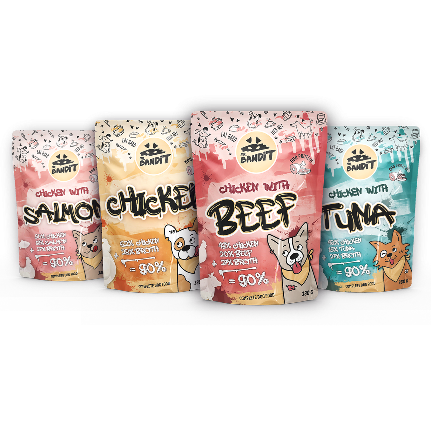 Mr.Bandit mokra hrana za pse s 90% mesa, piletina i losos