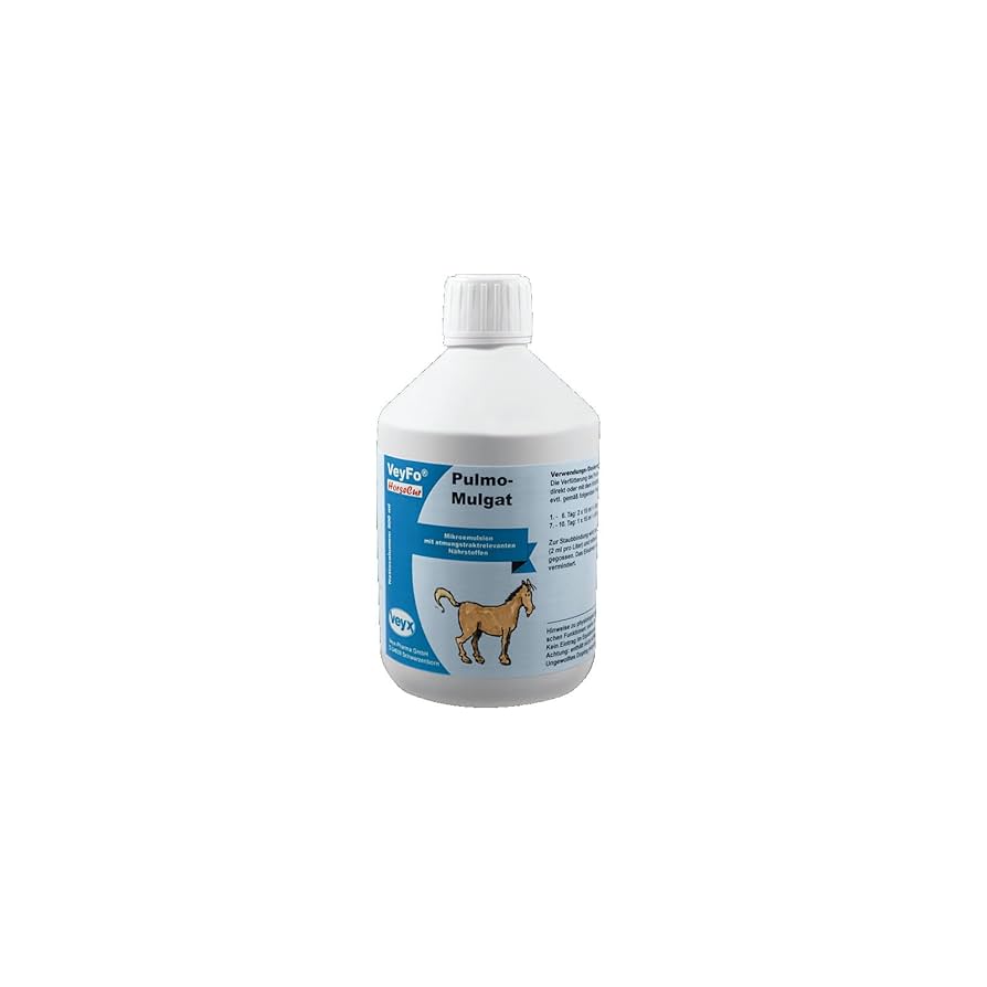 bottle of horse solution for respiratoy disease in horses