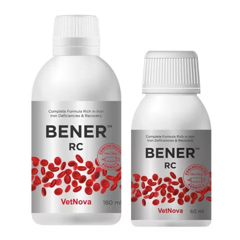 bottles of solution for cats and dogs which help with anemia