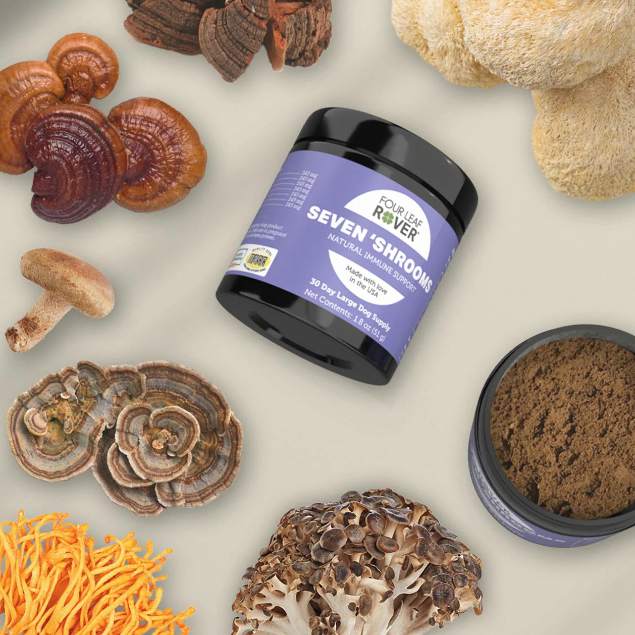 Four Leaf Rover 7 Shrooms mješavina gljiva za pse, 51 g