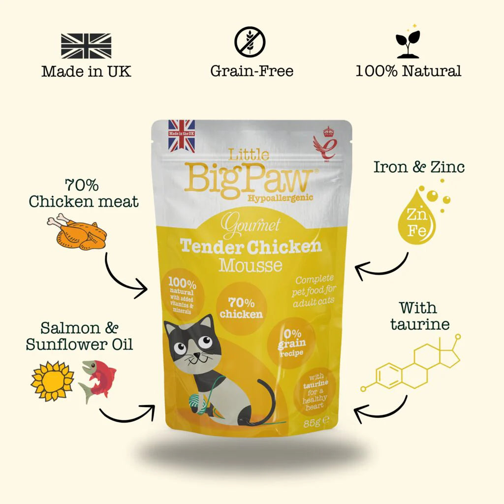 Little Big Paw Mousse od piletine za mačke, 85 g