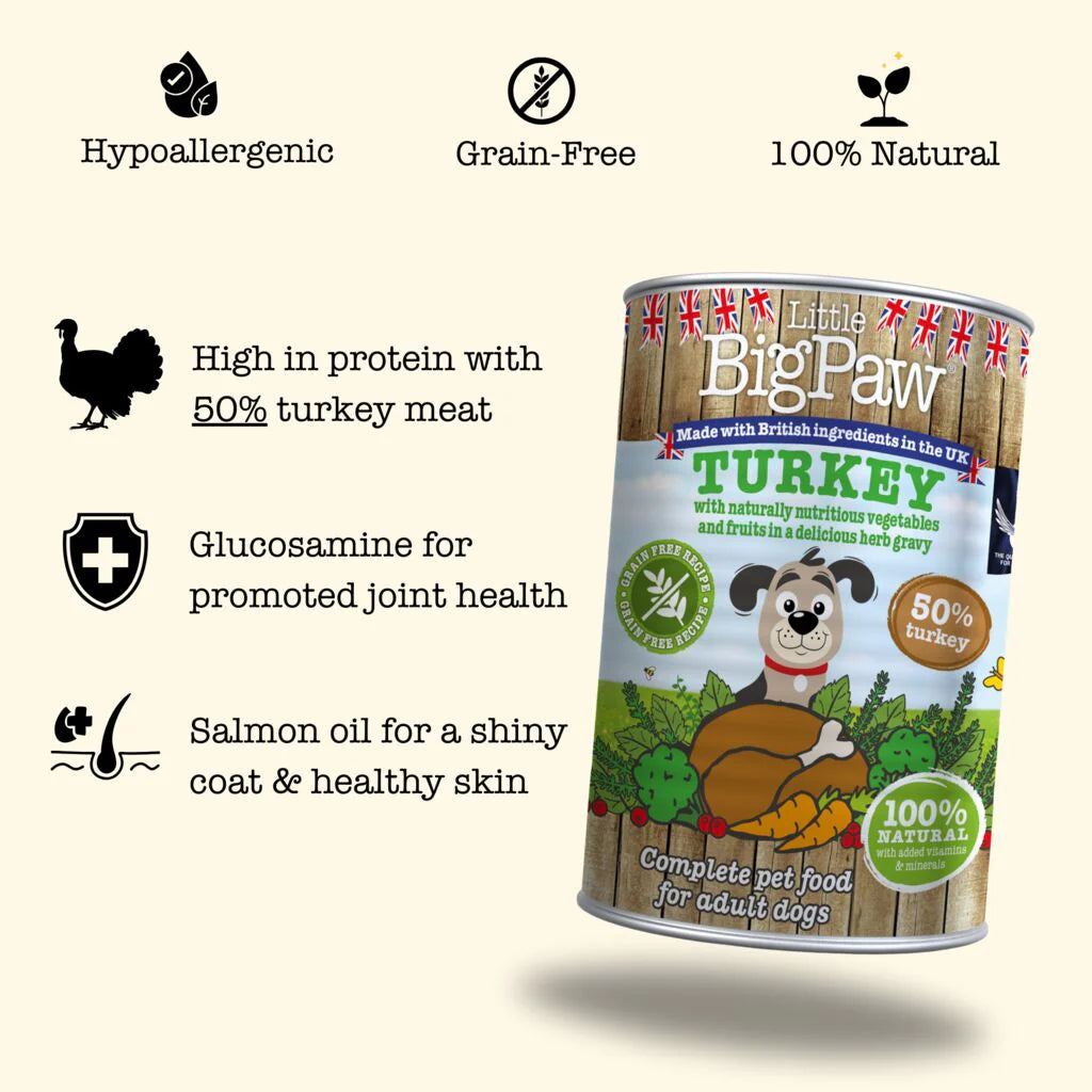 Little Big Paw Puretina monoprotein potpuna mokra hrana za pse 400 g