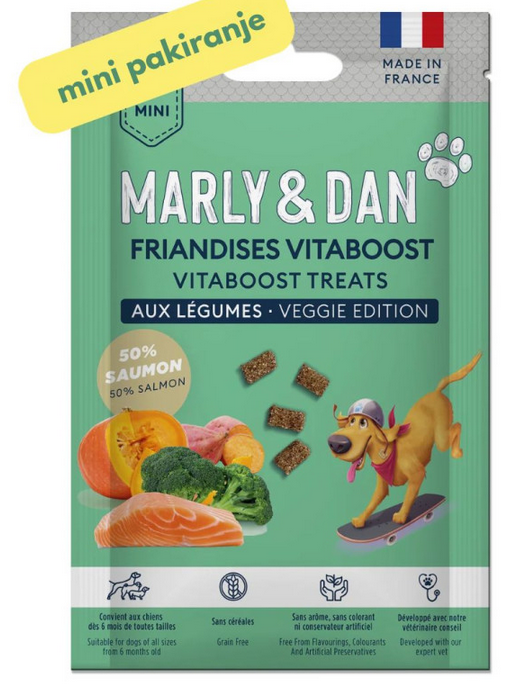 Marly and Dan Vitaboost losos i povrće, hipoalergene poslastice za pse