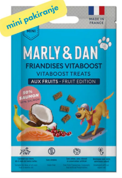 Marly and Dan Vitaboost losos i voće, hipoalergene poslastice za pse