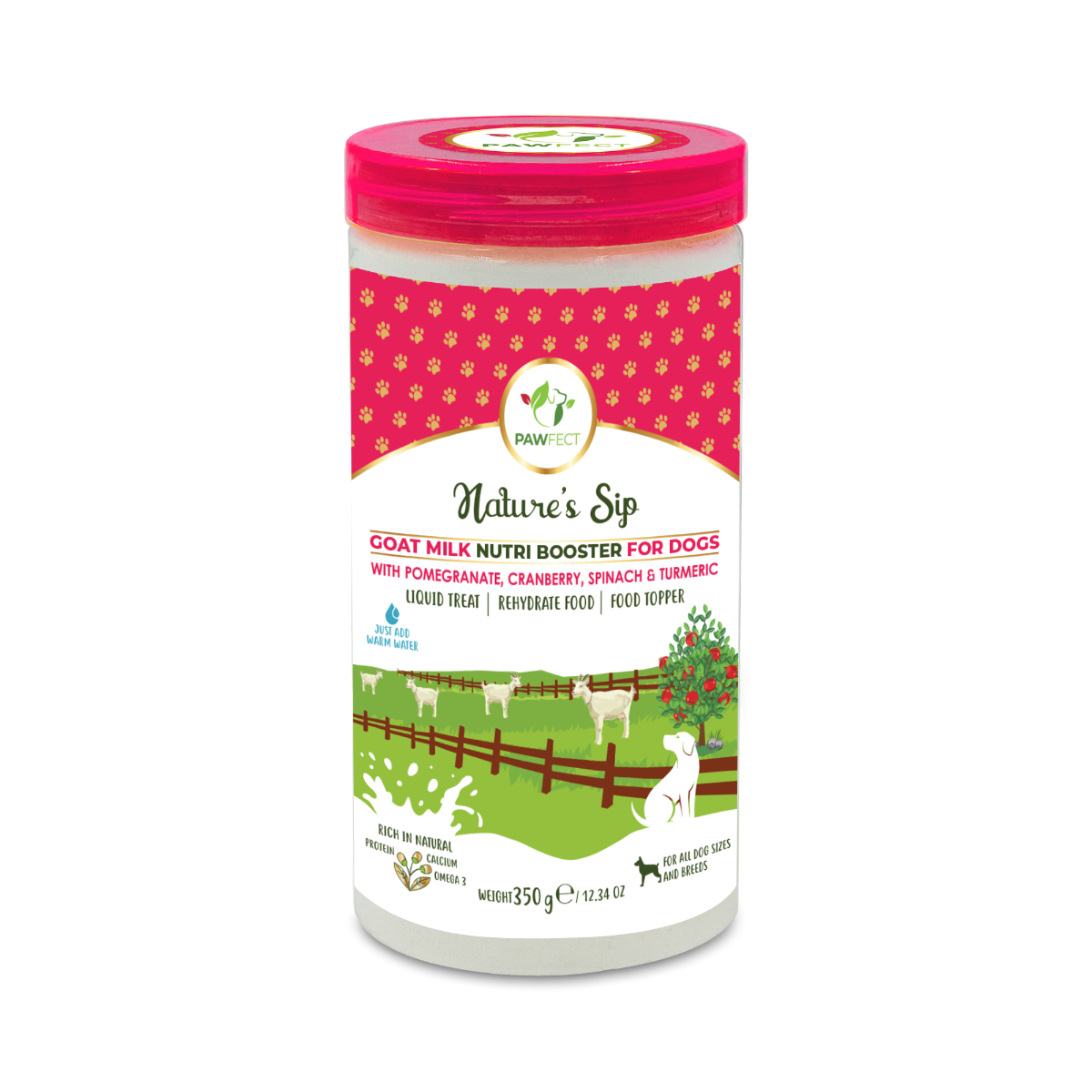 Pawfect Topper Kozje mlijeko za pse s brusnicom i narom,120 g