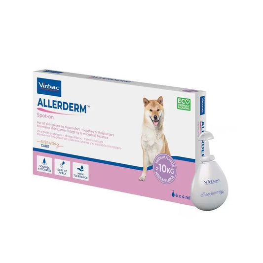 Virbac Allerderm spot-on za regeneraciju kože pasa i mačaka 6x4 ml (+ 10 kg)