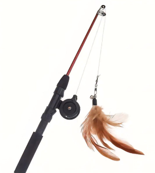 Feather mahalica igračka za mačke na teleskopskoj dršci