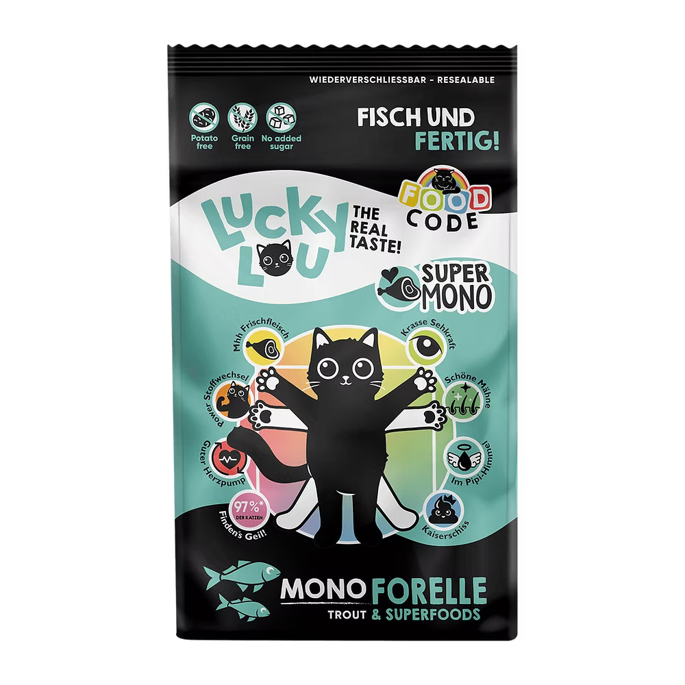 Lucky Lou Pastrva monoproteinska suha hrana za mačke