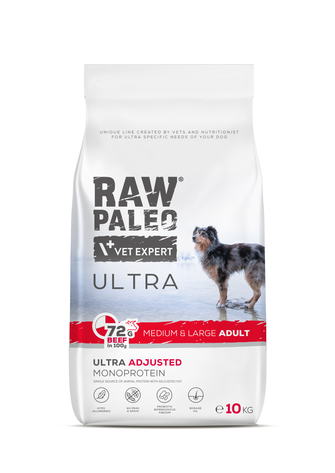 Raw Paleo Adult, suha hrana za odrasle pse, govedina