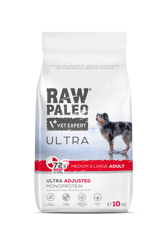 Raw Paleo Adult, suha hrana za odrasle pse, govedina