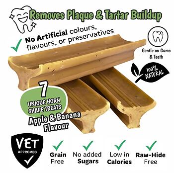 The Buffalo Dently dentalne poslastice za pse, jabuka i banana, 175 g