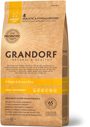 Grandorf Mini 4 Meat suha hrana za pse malih pasmina 1 kg