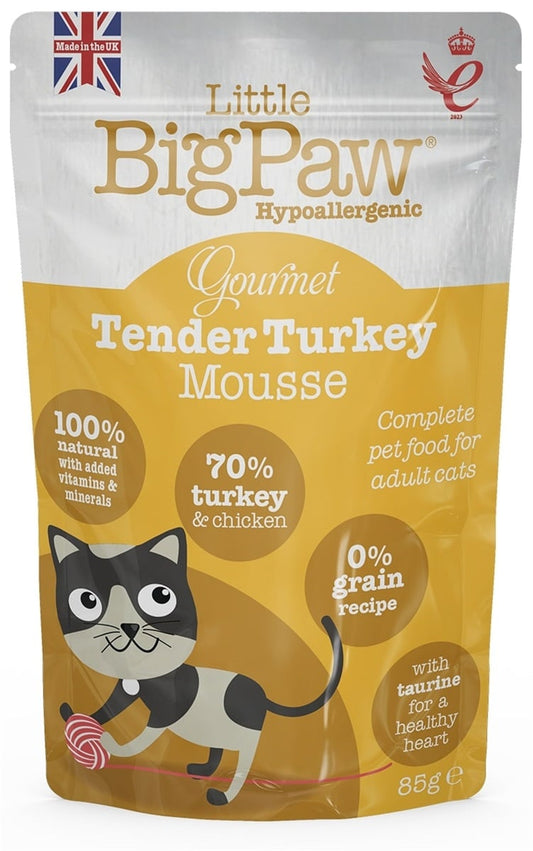Little Big Paw Mousse od puretine za mačke, 85 g