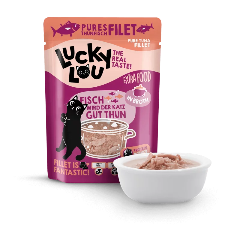 Lucky Lou Tuna file juha,mokra hrana za mačke 70 g