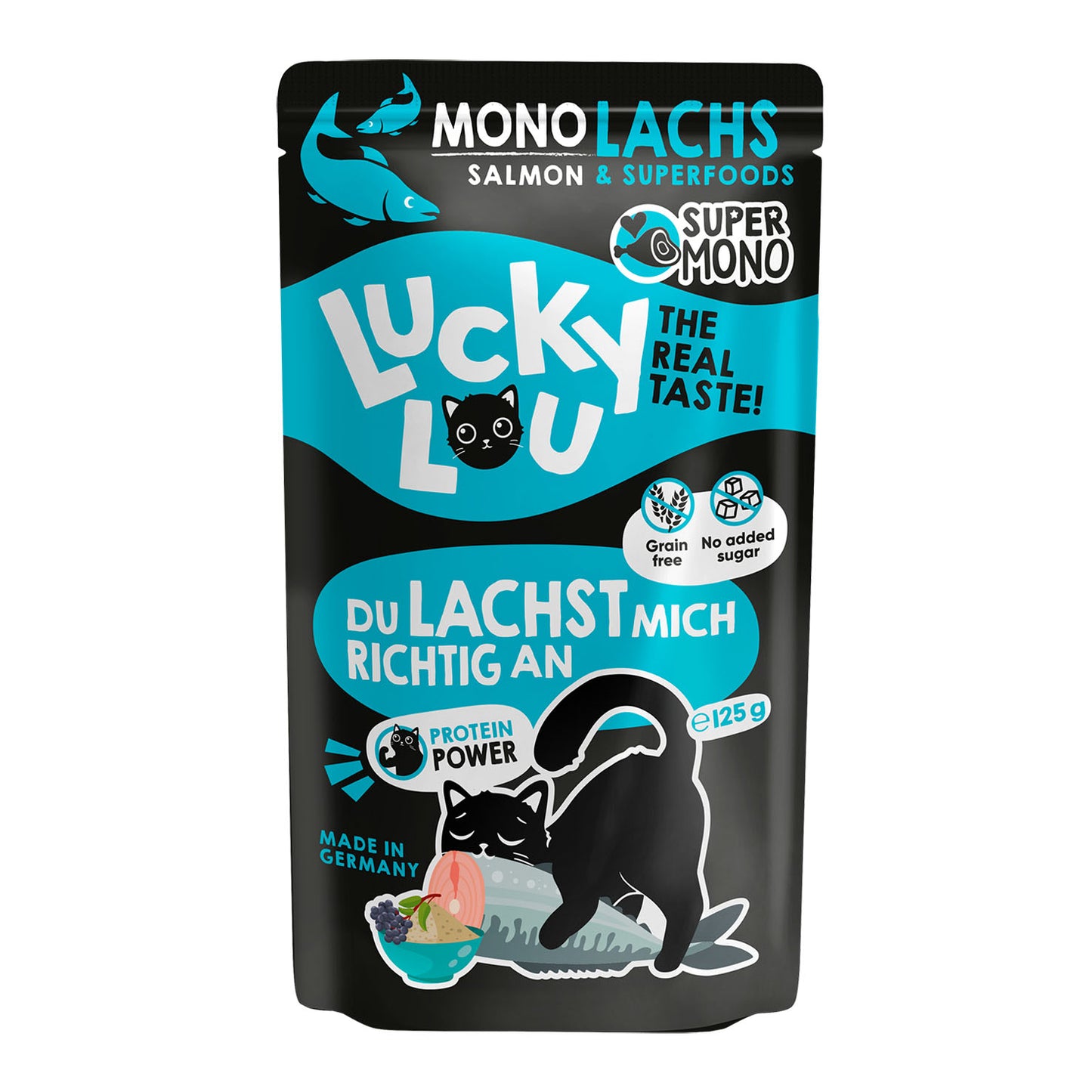 Lucky Lou losos monoprotein mokra hrana za mačke 125 g