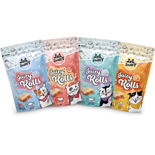 Mr.Bandit Juicy Rolls mekane punjene poslastice za mačke, 4x10 g