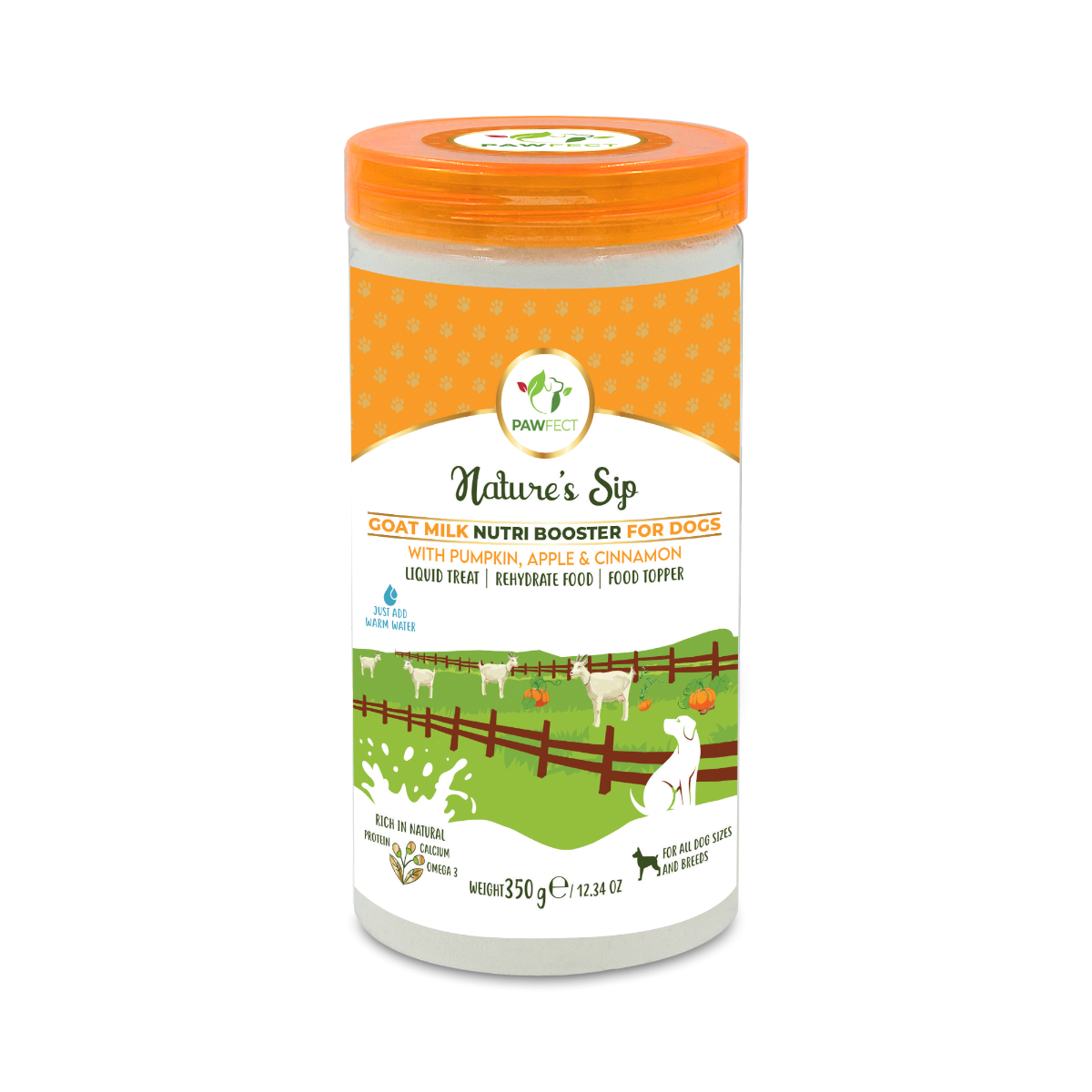 Pawfect Topper Kozje mlijeko za pse s bundevom i jabukom,120 g