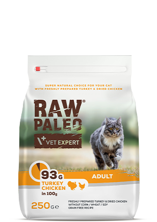 Raw Paleo suha hrana za mačke, piletina i puretina