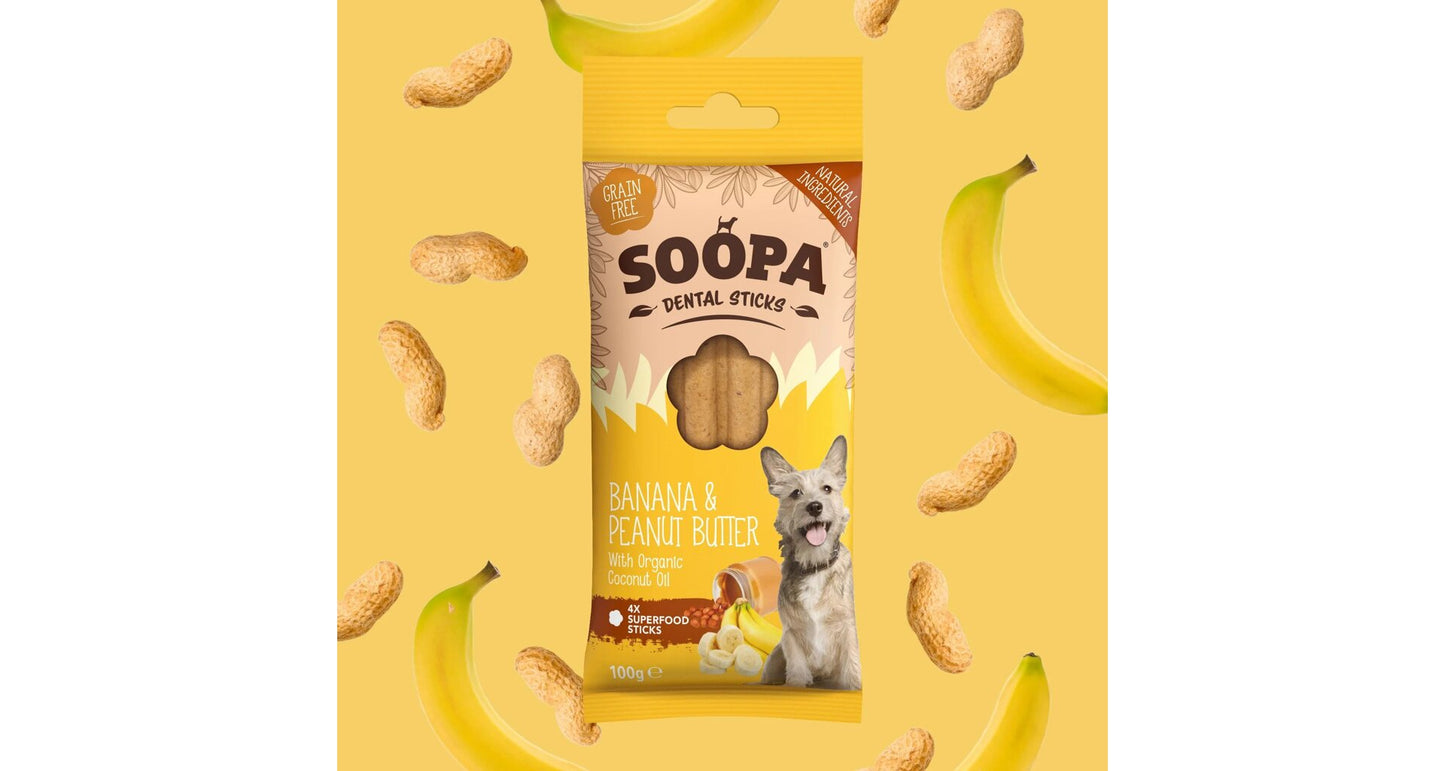 Soopa Dental štapići za pse maslac od kikirkija i banana x4 kom