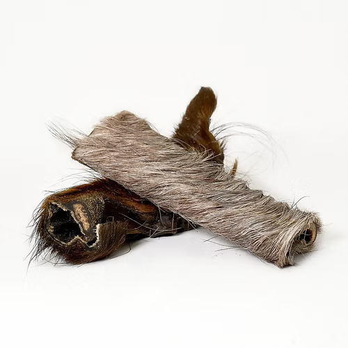 Sušena konjska koža s dlakom za žvakanje, za pse, 350 g