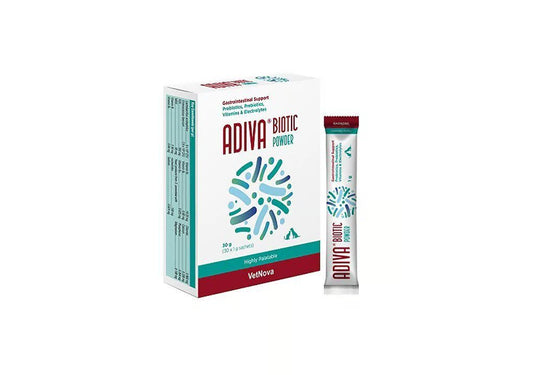 Adiva Biotic Powder packaging on a white background