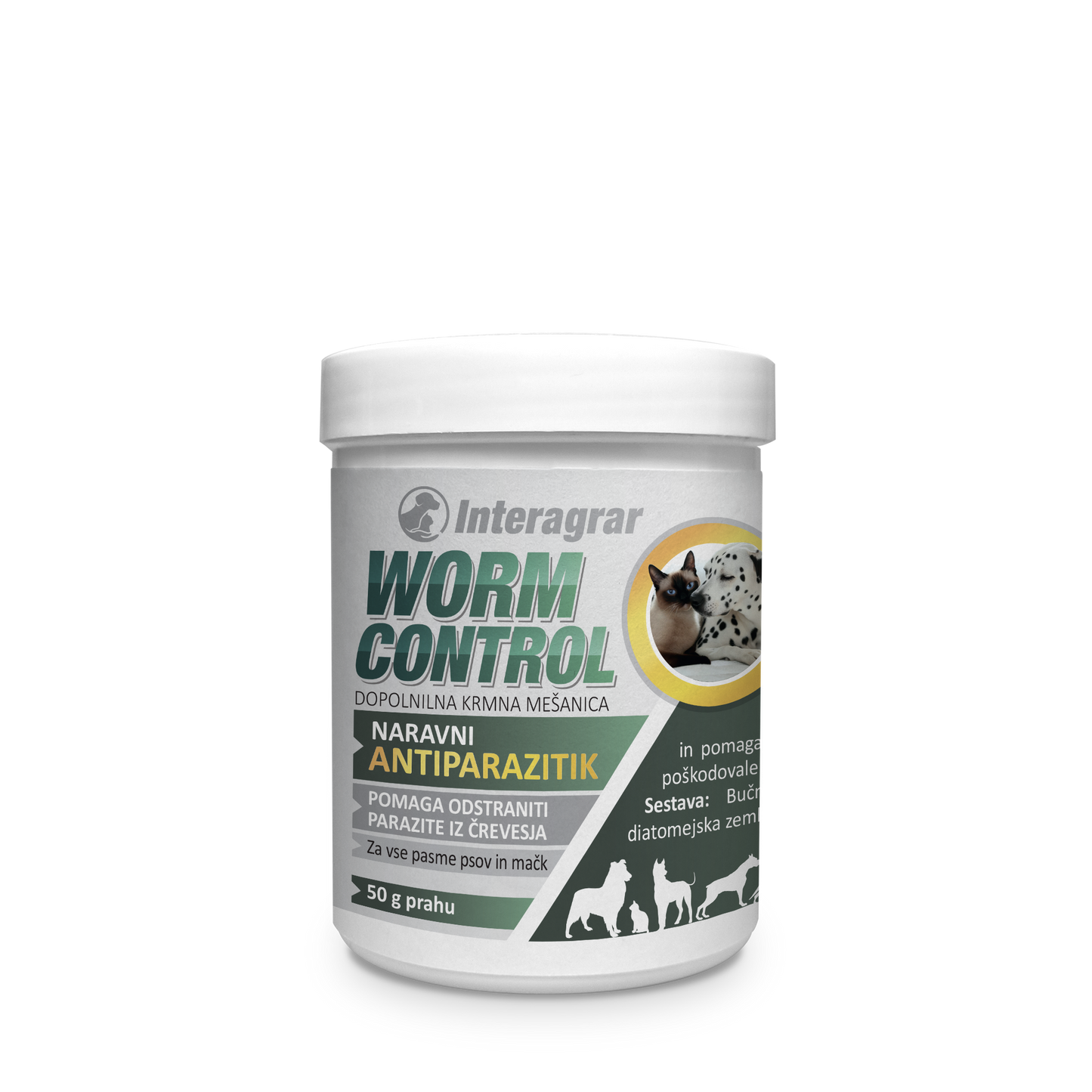 Worm Control prašak za pse i mačke protiv unutarnjih parazita 50 g