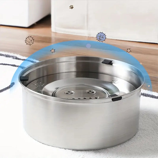 metal no splash dog water bowl